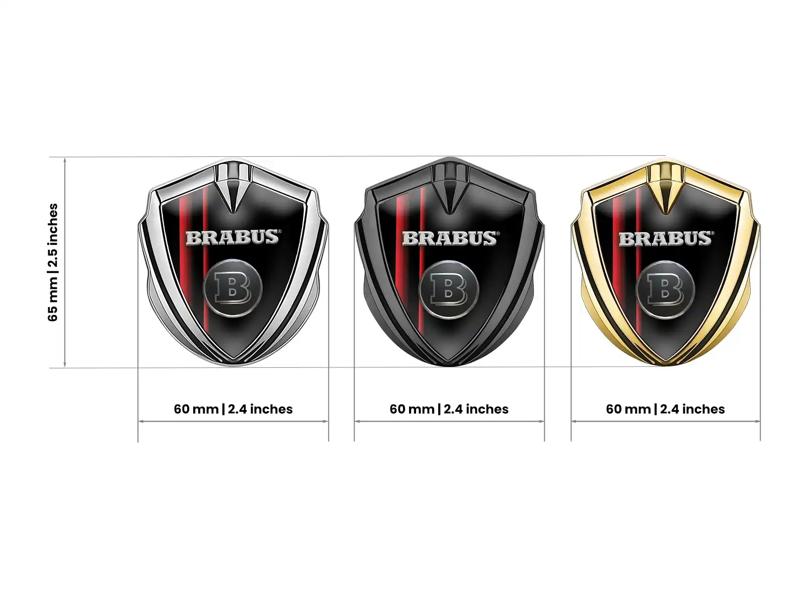 Brabus Metall Kuppel Emblem High-End Design Drift Look